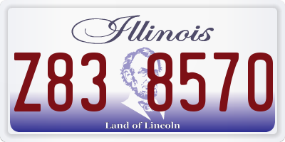 IL license plate Z838570