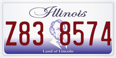 IL license plate Z838574