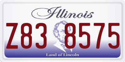 IL license plate Z838575