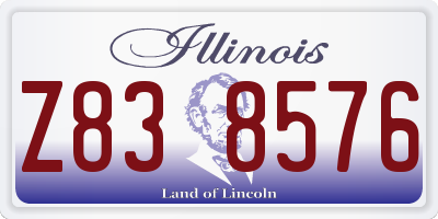 IL license plate Z838576