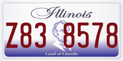 IL license plate Z838578