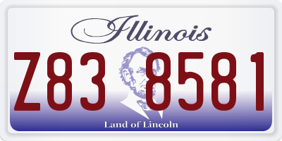 IL license plate Z838581