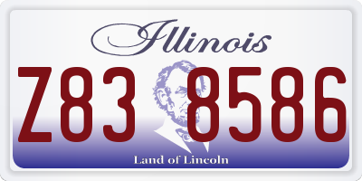 IL license plate Z838586
