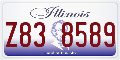 IL license plate Z838589