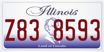 IL license plate Z838593