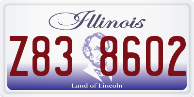 IL license plate Z838602