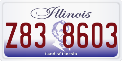 IL license plate Z838603