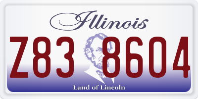 IL license plate Z838604