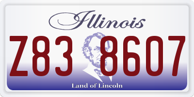 IL license plate Z838607