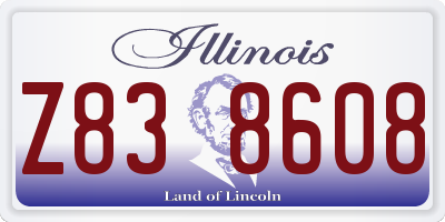 IL license plate Z838608