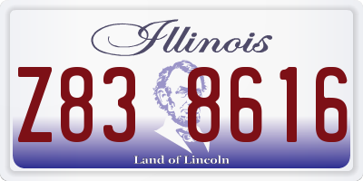 IL license plate Z838616