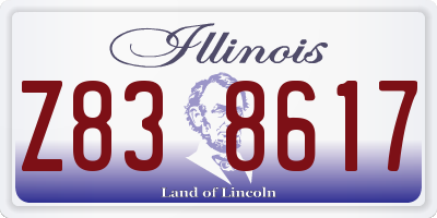 IL license plate Z838617