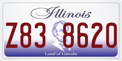 IL license plate Z838620