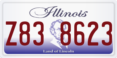 IL license plate Z838623