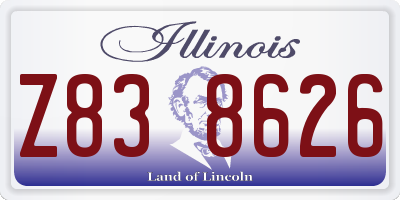 IL license plate Z838626