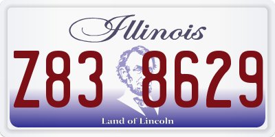 IL license plate Z838629