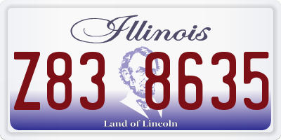 IL license plate Z838635