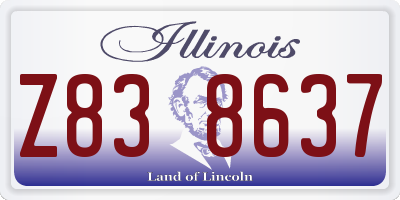 IL license plate Z838637