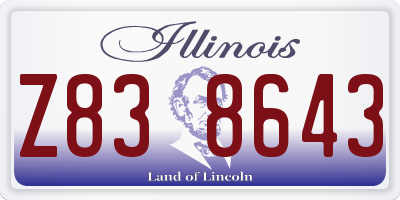 IL license plate Z838643