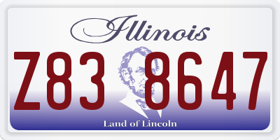 IL license plate Z838647