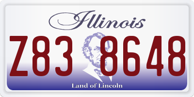 IL license plate Z838648