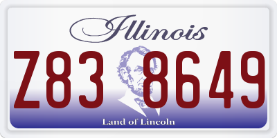 IL license plate Z838649