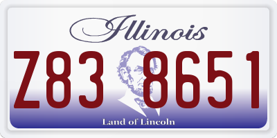 IL license plate Z838651
