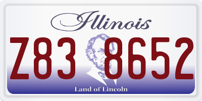 IL license plate Z838652