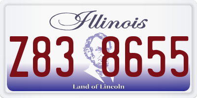 IL license plate Z838655