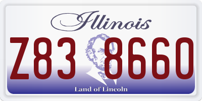 IL license plate Z838660