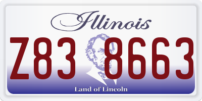 IL license plate Z838663