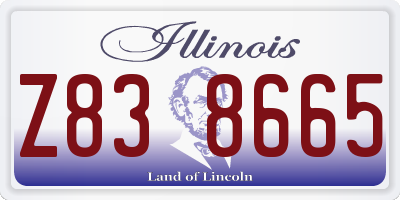 IL license plate Z838665