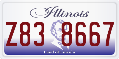 IL license plate Z838667