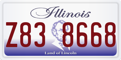 IL license plate Z838668