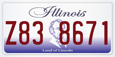 IL license plate Z838671