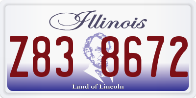 IL license plate Z838672