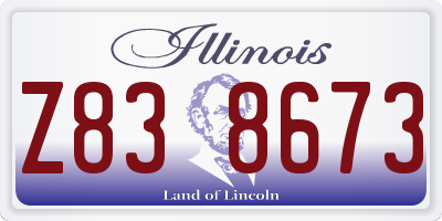 IL license plate Z838673