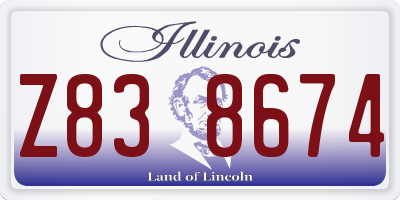 IL license plate Z838674