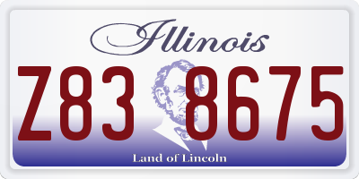 IL license plate Z838675