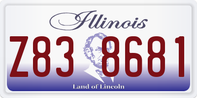 IL license plate Z838681