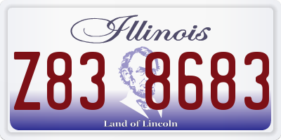 IL license plate Z838683