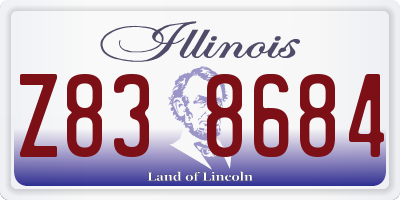 IL license plate Z838684