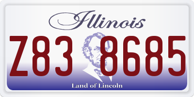 IL license plate Z838685