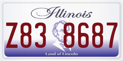 IL license plate Z838687