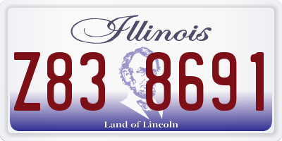 IL license plate Z838691