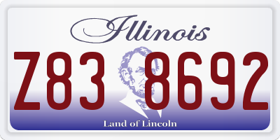 IL license plate Z838692