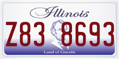 IL license plate Z838693