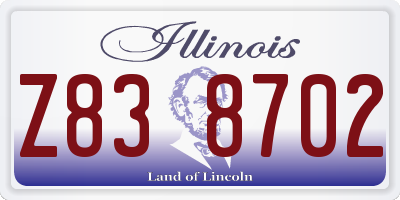 IL license plate Z838702