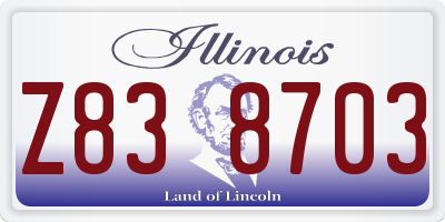 IL license plate Z838703