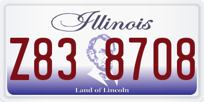 IL license plate Z838708